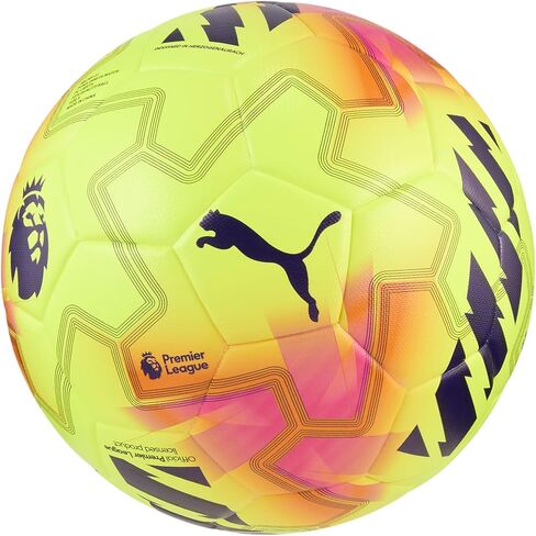 Puma Unisex Orbita Match Premiere League Soccer Ball (FIFA Quality), Fluo Yellow-Multicolor AH25, 5 Puma Orbita Match Pl Lights (FIFA Qualit in Saudi Arabia