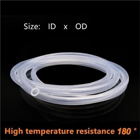 Rubber Hollow Tubes,1 Piece 1meter Length Silicone Rubber Hose, Transparent Flexible Silicone Tube ID 50mm 30mm for Aquariums(4mm*6mm)(4mm*5mm) in Kuwait