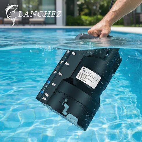 مضخة مستنقع أوتوماتيكية LANCHEZ بقوة 1.2 حصان 6000 جيجا في الساعة مع 6 أوضاع، مضخة مياه غاطسة نظيفة/قذرة، مضخة نقل إزالة المياه من البلاستيك الحراري مع سلك بطول 16 قدم لحمامات السباحة في الطابق السفلي من الحديقة، أسود in Kuwait