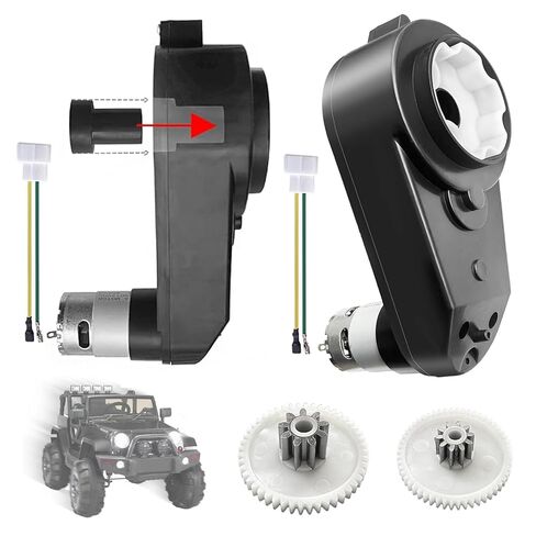 2Pack Power Wheels Motor Gearbox with 12V RS550 12000RPM High Torque Steel Motor,Power Wheel Upgrade for Large Aperture Gearbox Replacement Parts,1.9CM/0.74IN 1.6CM/0.61IN in Kuwait