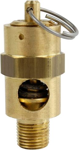 1/8" NPT 70 PSI Air Compressor Safety Relief Pressure Valve Tank Pop Off Made in the USA in Saudi Arabia
