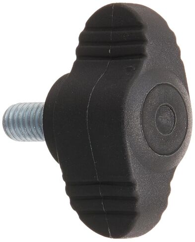 Kipp 06652-005X10 جناح صغير من البلاستيك الحراري Novo·Grip مع خيط خارجي M5، متري، مسمار فولاذي، قطر 28 مم، طول المسمار 10 مم، رمادي (عبوة من 10) in Saudi Arabia