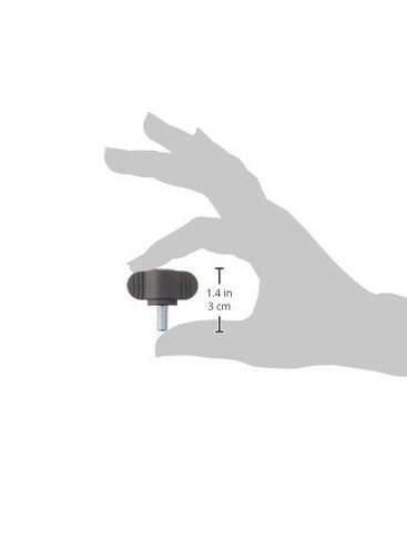 Kipp 06652-005X10 جناح صغير من البلاستيك الحراري Novo·Grip مع خيط خارجي M5، متري، مسمار فولاذي، قطر 28 مم، طول المسمار 10 مم، رمادي (عبوة من 10) in Saudi Arabia