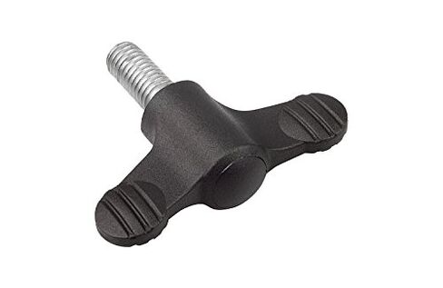 Kipp 06652-006X25 Novo·Grip جناح صغير من البلاستيك الحراري مع خيط خارجي M6، متري، مسمار فولاذي، قطر 28 مم، طول المسمار 25 مم، رمادي (عبوة من 10) in Saudi Arabia