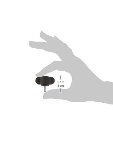 Kipp 06652-004X8 Novo·Grip Thermoplastic Mini Wing with M4 External Thread, Metric, Steel Stud, 28 mm Diameter, 8 mm Screw Length, Grey (Pack of 10) in Kuwait