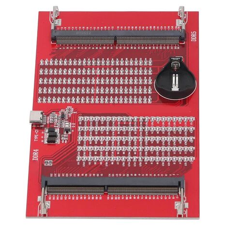 جهاز اختبار فتحة ذاكرة الوصول العشوائي DDR5، محلل تشخيص LED أحمر لأجهزة الكمبيوتر المحمول مع مصدر طاقة مزدوج لخبير الكمبيوتر الذي ينطبق على DDR5 DDR4 مع كابل من النوع C in Saudi Arabia