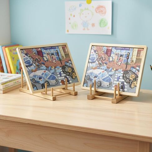 2 Pack Mail Organizer for Desk, Wood Mail Holder Countertop with 5-Slot, Small Letter Sorter File Holder,Office Desktop Envelope Organizer and Book Display Rack in Kuwait