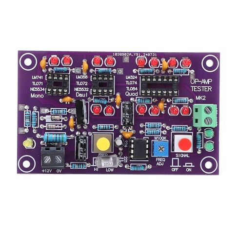 OP AMP Test Module Double Single Quad DC12V Tester for LM358 TL082 MC1458 for DIY Projects in Saudi Arabia