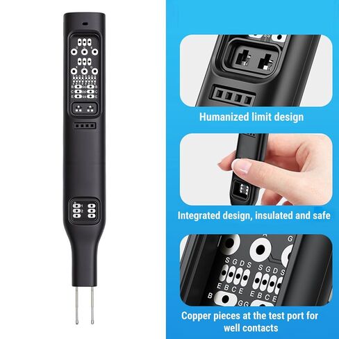 جهاز اختبار الترانزستور المحمول، أداة اختبار Optocoupler متعددة الوظائف مع شاشة LED ومسبار مطور، لاختبار ترانزستورات NPN PNP IGBT الثايرستور 431 in Kuwait