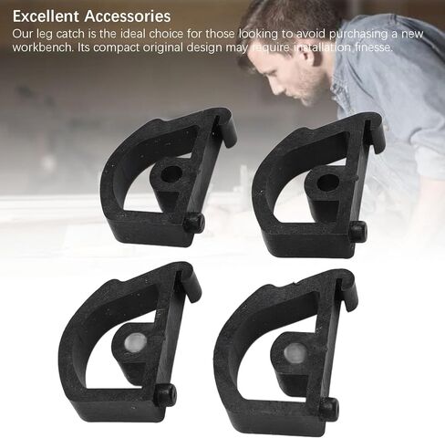 Workbench Leg Catch Replacement Parts, Plastic, 4PCS 4.5cm - Durable Leg Locking Mechanism, Easy Installation, Home Renovation Use in Saudi Arabia