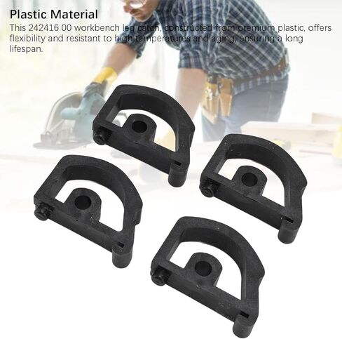 Workbench Leg Catch Replacement Parts, Plastic, 4PCS 4.5cm - Durable Leg Locking Mechanism, Easy Installation, Home Renovation Use in Saudi Arabia