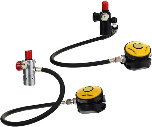 Diving Equipment For 1L Scuba Oxygen Cylinder Breathing Valve Snorkeling Air Tank Regulator With Mouthpiece in Kuwait