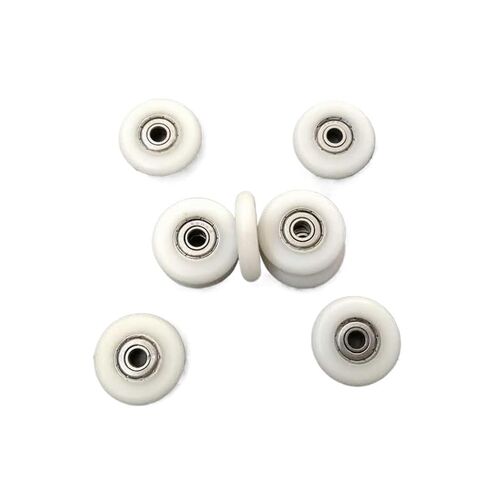 10pcs 5 * 28 6mm Nylon Plastic Carbon Steel Bearing Roller Embedded Groove for Moving Door Accessories in Saudi Arabia
