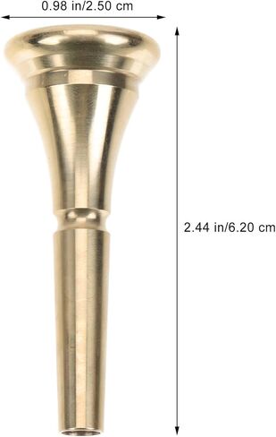 Toyvian French Horn Mouthpiece Replacement Copper Alloy Brass Accessory for Beginners and Professional Horn Players, Gold Finish Instrument Part for Musical Instruments in Saudi Arabia