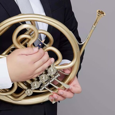Toyvian French Horn Mouthpiece Replacement Copper Alloy Brass Accessory for Beginners and Professional Horn Players, Gold Finish Instrument Part for Musical Instruments in Saudi Arabia