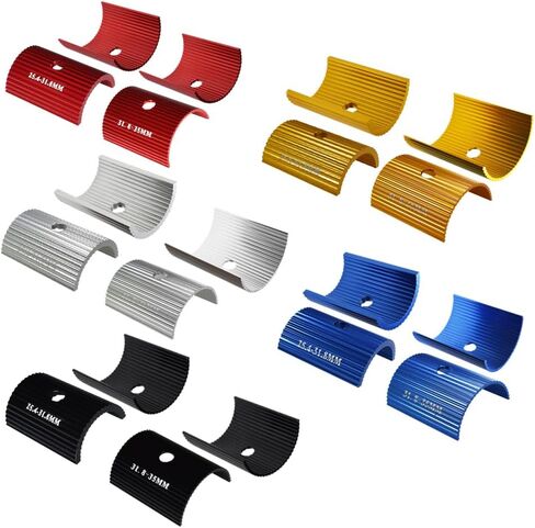 5 Colors 10 Pair Bike Handlebar Stem Shim Adapter Sheet Conversion Spacer Cycling Aluminum Alloy Accessories 25. 4 to 31. 8 + 31.8 to 35mm Black Red Gold Silver Blue in Saudi Arabia