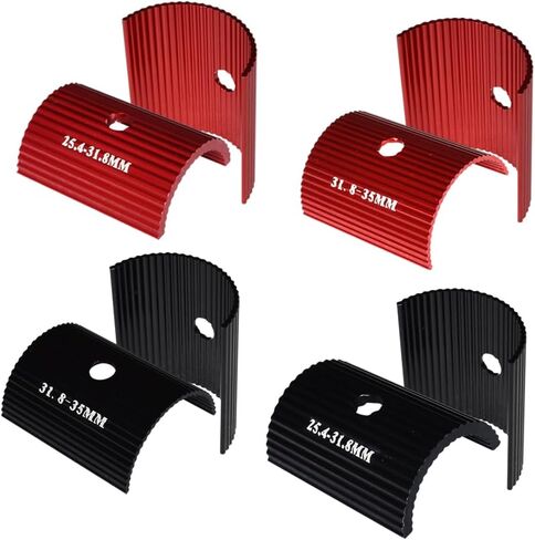 5 Colors 10 Pair Bike Handlebar Stem Shim Adapter Sheet Conversion Spacer Cycling Aluminum Alloy Accessories 25. 4 to 31. 8 + 31.8 to 35mm Black Red Gold Silver Blue in Saudi Arabia