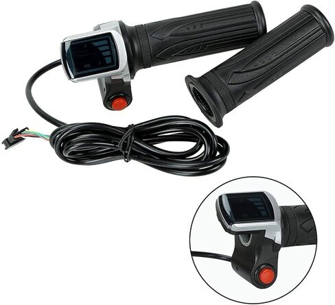 Voilamart Twist Throttle with Battery Level Display for 48V Electric Bicycle 6-Pin SM-Plug in Kuwait