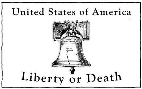 Liberty Bell Liberty OR Death Flag Sticker Decal (Libertarian Decal) Size: 3 x 5 inch in Saudi Arabia