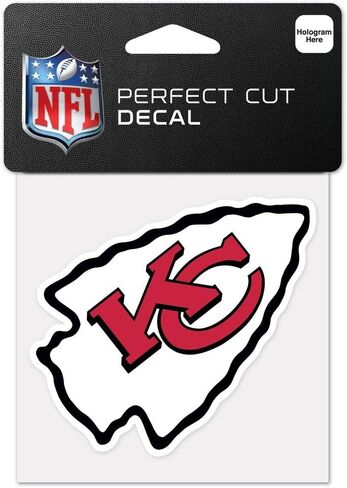 Wincraft Kansas City Chiefs Perfect Cut Color Decal 4" X 4" New Wall Decal NFL in Saudi Arabia