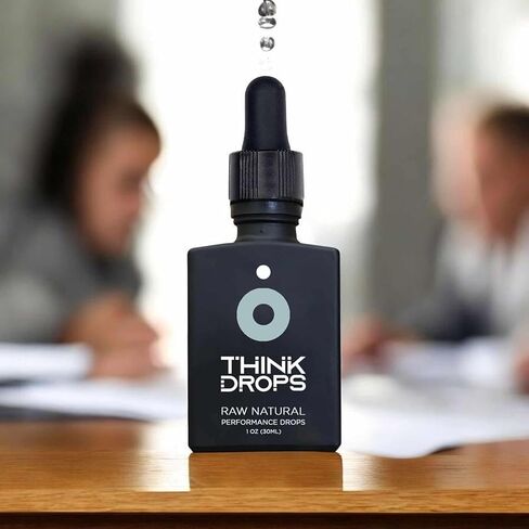 DROP FX Think Drops - Fast-Absorbing L-Theanine & Ashwagandha Liquid Focus Supplement, Natural Nootropic for Enhanced Memory & Cognitive Function in Saudi Arabia