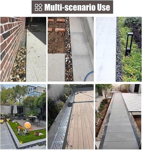 Heavy Duty Stainless Steel Drainage Trench Cover & Grates - Durable Channel Drain for Driveway, Patio, Farm, Factory, Deck - 25x30cm & 15x11cm Sizes in Kuwait