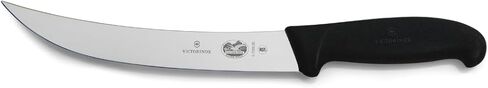 Victorinox Fibrox 8-Inch Curved Breaking Knife, Black - Swiss Made Butcher Knife, High Carbon Stainless Steel, Non-Slip Fibrox Pro Handle in Saudi Arabia