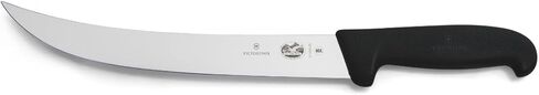 Victorinox Fibrox 8-Inch Curved Breaking Knife, Black - Swiss Made Butcher Knife, High Carbon Stainless Steel, Non-Slip Fibrox Pro Handle in Saudi Arabia