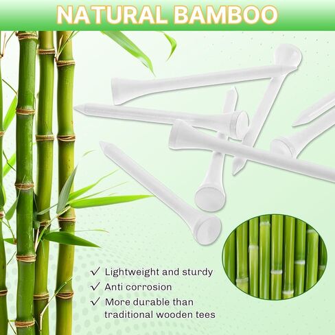 Bamboo Golf Tees 1000/500 PCS 2-3/4 inch Length | Professional Natural Bamboo Golf Tees, Durable and Low Friction in Saudi Arabia