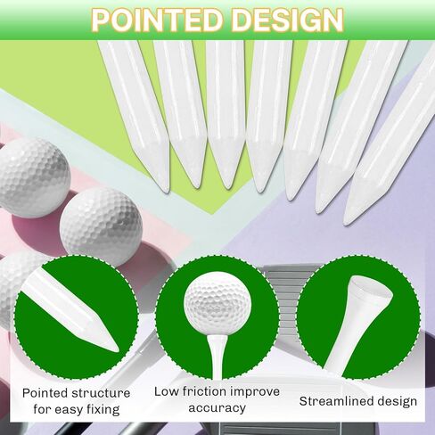 Bamboo Golf Tees 1000/500 PCS 2-3/4 inch Length | Professional Natural Bamboo Golf Tees, Durable and Low Friction in Saudi Arabia