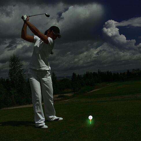 KOFULL Glow-in-The-Dark Golf Tees | 24pcs 3-1/4" Rubber Cushion Top Plastic Golf Tees | Cool Golf Accessories and Golf Gifts for Men in Kuwait