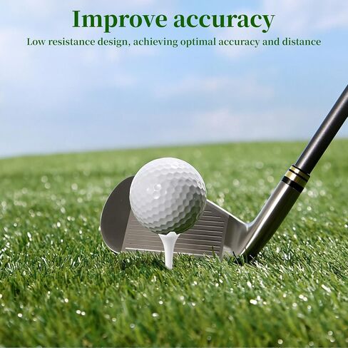 50 قطعة من تي شيرتات الجولف البلاستيكية - تي شيرتات جولف قصيرة مقاس 1-1/2 بوصة - متانة وثبات معززة - تصميم منخفض الاحتكاك للحديد والثلاثيات والهجينة ونطاق القيادة in Kuwait