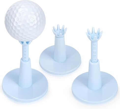 Adjustable Golf Tees - Unbreakable Rubber Golf Tees for Mats & Driving Range Tee, Flight Path Golf Simulator Tees Golf Accessories - 3 Pack in Saudi Arabia