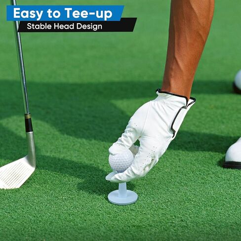 Adjustable Golf Tees - Unbreakable Rubber Golf Tees for Mats & Driving Range Tee, Flight Path Golf Simulator Tees Golf Accessories - 3 Pack in Saudi Arabia