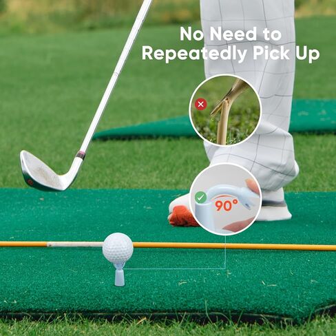 Adjustable Golf Tees - Unbreakable Rubber Golf Tees for Mats & Driving Range Tee, Flight Path Golf Simulator Tees Golf Accessories - 3 Pack in Saudi Arabia