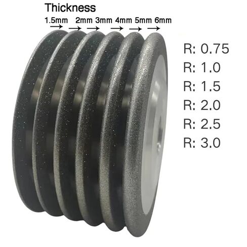 Grinding Wheel ARC Semi-Circular Dia 100mm 125mm 150mm 200/400 Grit Alloy Screw Slotting Sharpening Tools in Saudi Arabia