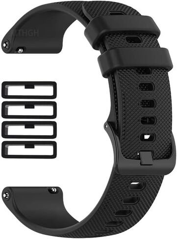 شاهد فرقة مشاهدة Garmin Forerunner 165/245 /55 Smartwatch ، حزام مشاهدة لـ Garmin Active 5 /Feed S50 /S40 /Vivoactive 3 ، شريط معصم بديل للسيليكون لورمين فينو /فينو 2 زائد in Saudi Arabia
