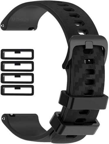 Watch Band for Garmin Forerunner 165/245 /55 Smartwatch, Watch Strap for Garmin Active 5 /Approach S50/S40 /vivoactive 3, Soft Silicone Replacement Wrist Band for Garmin Venu/Venu 2 Plus in Saudi Arabia