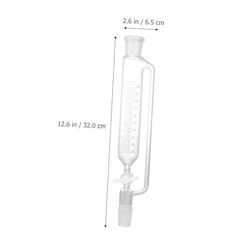 Cylindrical Separatory Funnel Stopcock for Laboratory Use Easy Liquid Separation for Densities Experimental Glassware for Schools and Science Labs in Saudi Arabia