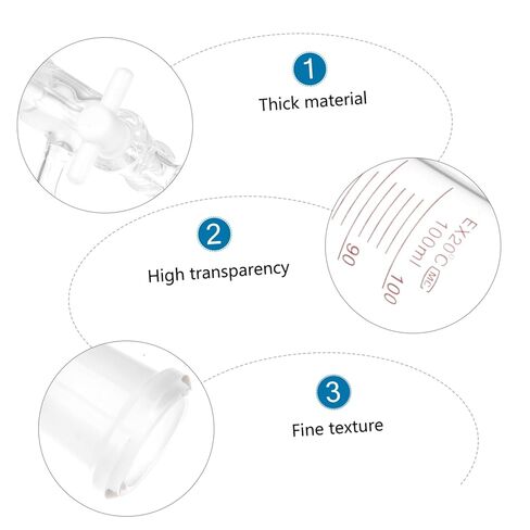 Cylindrical Separatory Funnel Stopcock for Laboratory Use Easy Liquid Separation for Densities Experimental Glassware for Schools and Science Labs in Saudi Arabia