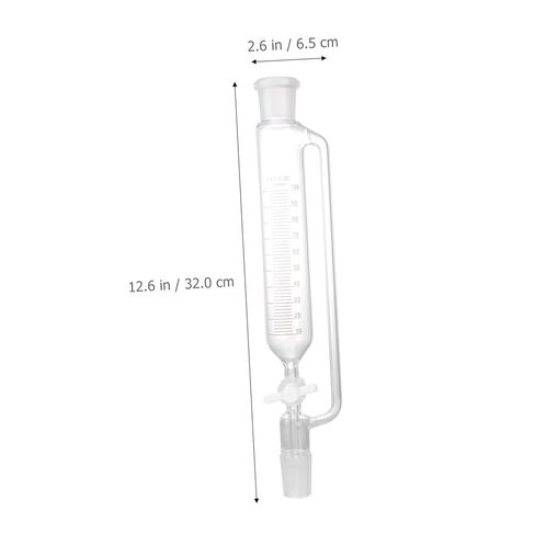 Cylindrical Separatory Funnel with PTFE Stopcock Laboratory Distillation Device for Liquid Separation Design for Scientific Experiments and Education in Saudi Arabia