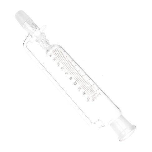 Veemoon Glass Funnel with Piston for Liquid Separation Chemistry Laboratory Cylindrical Design for Accurate Distillation and Experimentation in Saudi Arabia