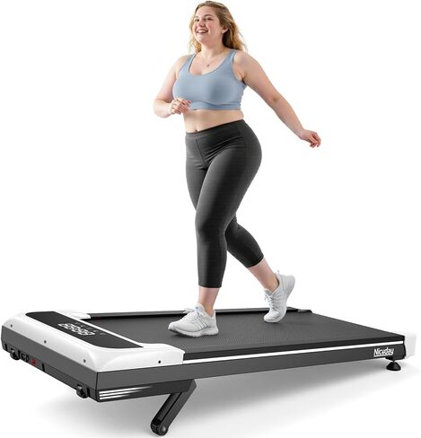 Niceday Walking Pad Treadmill with 10% Auto Incline, 400lbs Capacity, Under Desk Treadmill for Home Office, 3HP Super Quiet, Magnetic Remote & Preset Goals in Kuwait