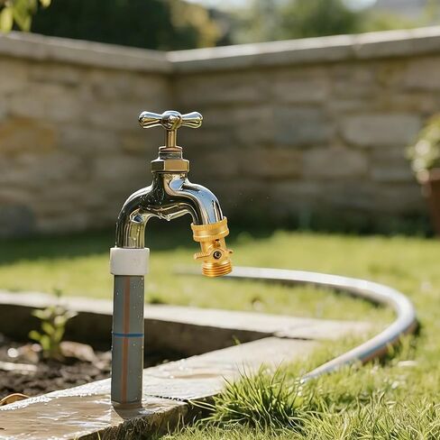 LIULO TOOL Brass Garden Hose Shut-Off Valve, 2 Pack 3/4 Inch Heavy Duty Solid Brass Garden Hose Shut Off Valve with 4 Extra Rubber Washers in Kuwait