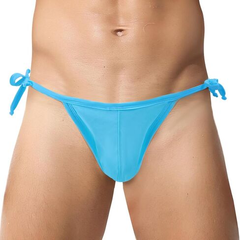 FEOYA Mens Side Tie Swim Briefs Low Rise Strappy Bikini Thong Swimsuit Solid Bulge Pouch Beach Panties Swimwear in Saudi Arabia