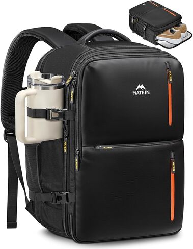 Matein Personal Item Pottic Backpack 18x14x8 مع حقيبة الظهر القابلة للفصل ، وقابلة للتوسيع القابلة للتوسيع ، على شكل خطوط شركات الطيران الروحية التي تتناسب مع 17 "كمبيوتر محمول ، معتمدة من الطائرات على حقائب Mochila مع USB in Saudi Arabia