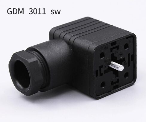 GDM30011 DIN 43650 A قابس صمام الملف اللولبي، 250 فولت تيار متردد/تيار مستمر، قابس جهاز إرسال مستشعر الضغط، 3P+E، تركيب الجوز المركزي (GDM3011 sw 5pcs) in Saudi Arabia