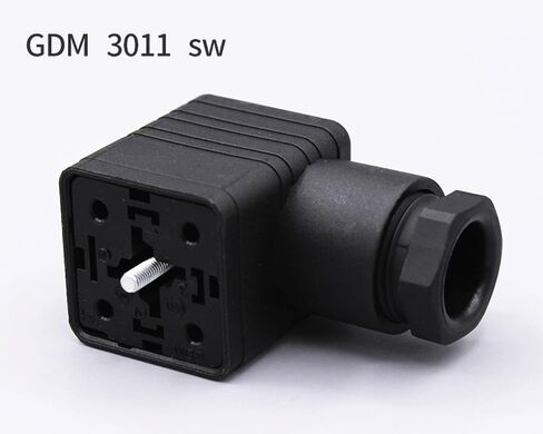GDM30011 DIN 43650 A قابس صمام الملف اللولبي، 250 فولت تيار متردد/تيار مستمر، قابس جهاز إرسال مستشعر الضغط، 3P+E، تركيب الجوز المركزي (GDM3011 sw 5pcs) in Saudi Arabia