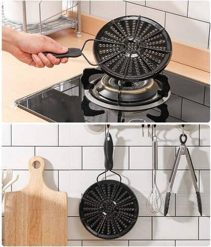 موزع الحرارة المنزلي، أداة المطبخ، ملحقات موزع الحرارة، لوحة توزيع الحرارة الآمنة ومخفض اللهب (أسود) in Kuwait