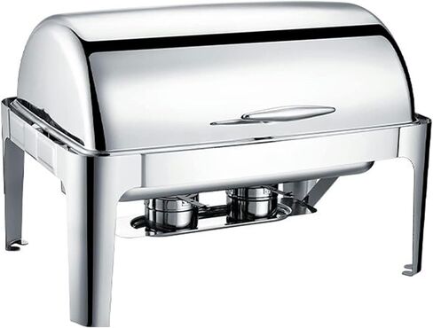 Catering Foods Heaters - Buffet Set with Rectangular Roll Top Hot Pots and Water Pans for Banquets and Events,Gold Steel Cover 9L in Saudi Arabia
